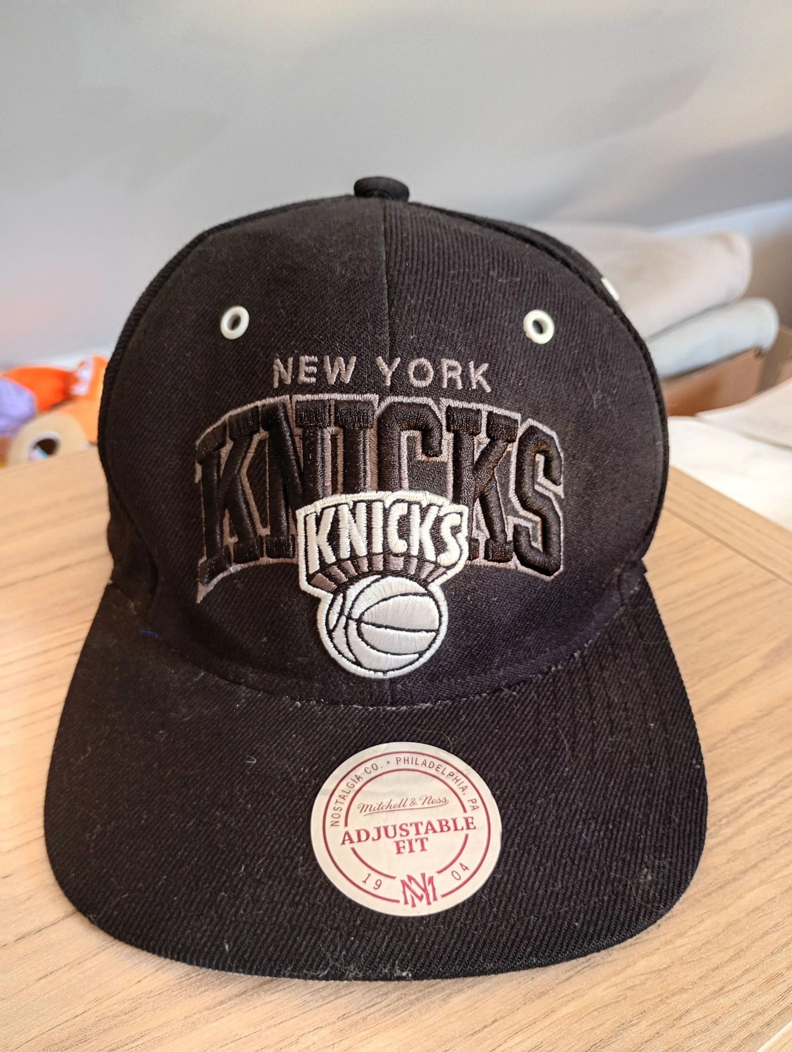 Casquette NBA vintage knicks authentique réglable noir 